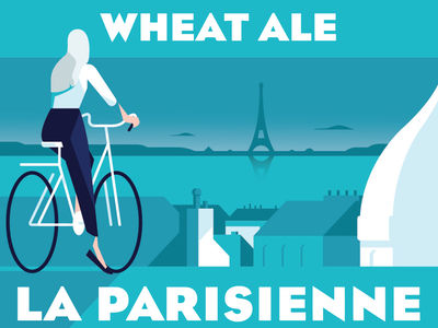 La Parisienne X Monoprix beer illustrator packaging paris