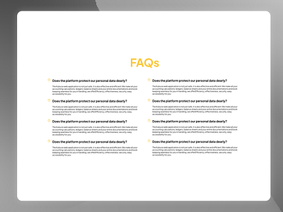 FAQ section