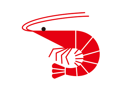 Prawn ebi illustration logo photoshop prawn shrimp simple vector