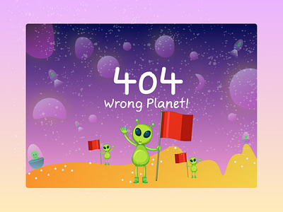 404 Page - Alien Theme 404 404 page alien error figma figma design page single page space ui
