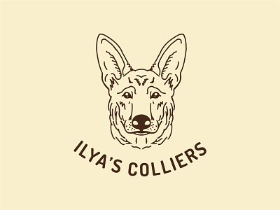 Ilya's colliers - logo brand branding cat dog identity illustration logo
