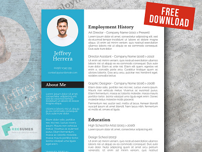 Resume Template to Download for Free! colorful cv design free free editable resume freebie freesumes resume template