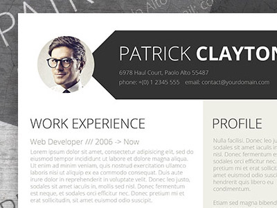 Free Professional Resume header resume smart resume professional cv template