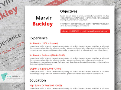 The Efficient Red Resume cv free free resume template professional resume resume templates