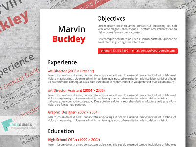 The Efficient Red Resume