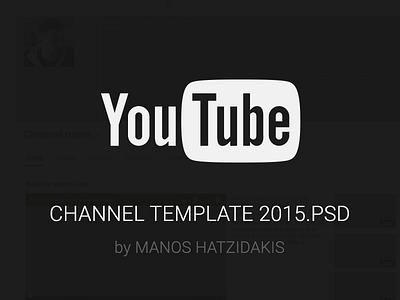 Youtube channel 2015 Free PSD