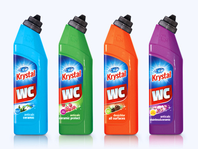 Krystal household detergents - packaging design cleaner design detergents household illustration label packaging