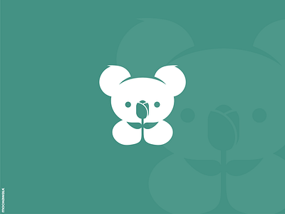 Koala and Flower Logo