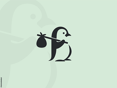 Wanderer Penguin animal bird design logo logodesign logomark minimalist penguin playful