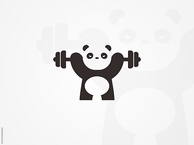 Panda Gym animal characterdesign design fitness gym logo logodesign logomark mascot negativespace panda panda bear playful