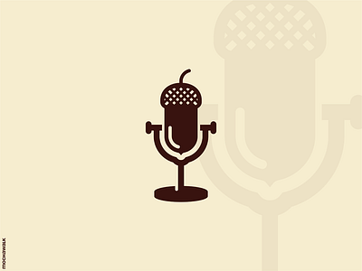 Acorn Podcast acorn design logo logodesign logomark mic microphone podcast speech talk