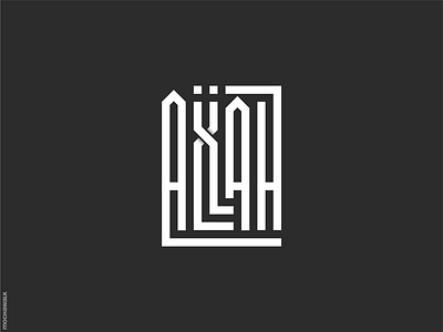 Allah design god islamic kufi typogaphy