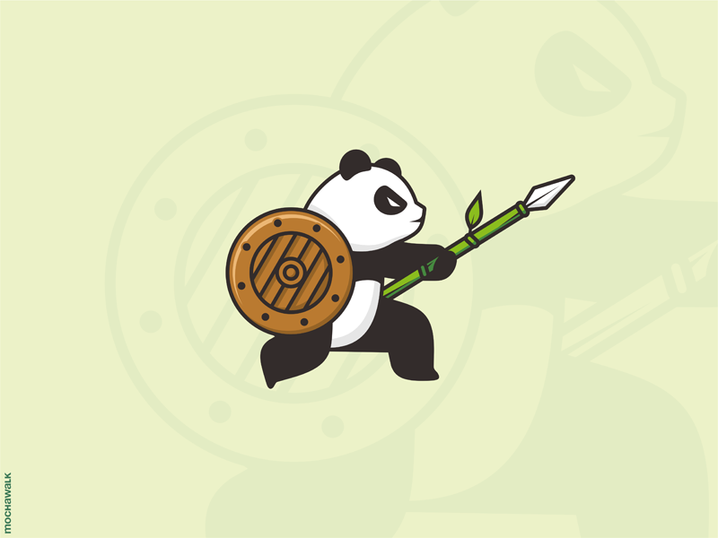 Panda Ninja Logo by LogoDesigner(Freelancer) on Dribbble