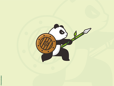Panda Warrior angry animal bear brave character design fighter illustration logo logodesign mascot panda warrior