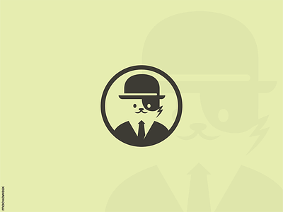 Mr. Cat adorable animal blacksuit cat cute design hat illustration logo logodesign logomark playful rounded