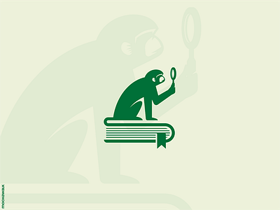 Curious Monkey animal book curious design illustration logo logodesign logomark monkey