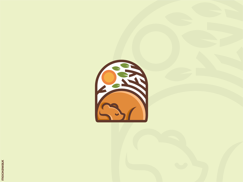 Sleeping Bear Logo by Mochamad Arief on Dribbble