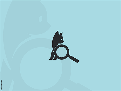 Finder Cat animal cat design finder iconic kitten logo logodesign logomark magnifying glass paws pet search searching vector