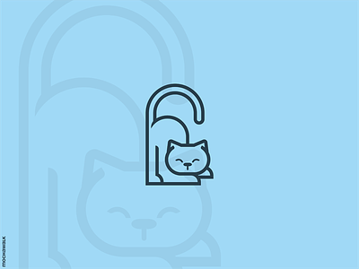Cat Logo adorable animal cat cute design illustration kitten logo logodesign logomark minimalist paw pet playful vector