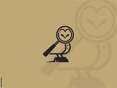 Finder Owl Logo animal barn owl bird design finder logo logodesign logomark magnifying glass nocturnal owl search vector