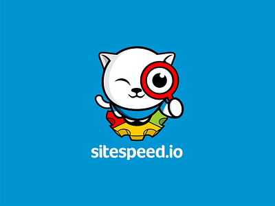 Sitespeed.io Logo analyze cat character logo mascot open source tool performance speed website