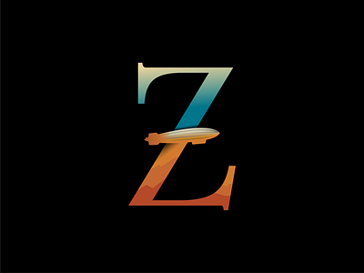 Z for Zeppelin design letter logo typography zeppelin