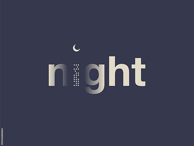 Night city crescentmoon logo logodesign moon night