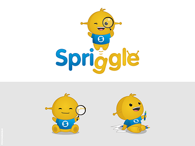 Spriggle Logo + Mascot character characterdesign kids logo logodesign mascot playful
