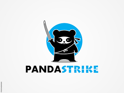 PandaStrike Logo character logo logodesign mascot ninja panda