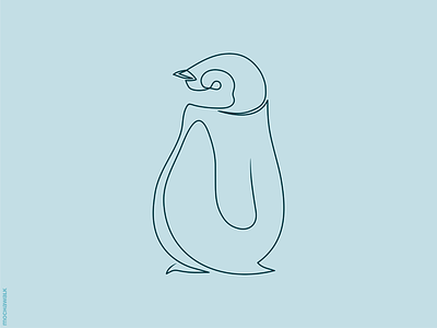 Line Art - The Little Penguin animal antartica art bird design emperor penguin line art minimalist penguin