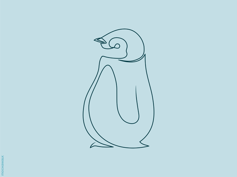 Line Art - The Little Penguin by Mochamad Arief on Dribbble