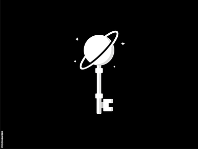 Key of Universe Logo identity key logo logodesign logomark planet space universe