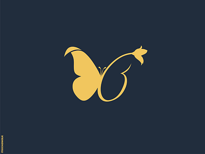 Papillons Et Fleur boutique butterfly flower identity logo logodesign logomark readymadelogo