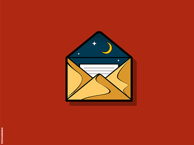 Desert Mail desert design graphic illustration letter mail