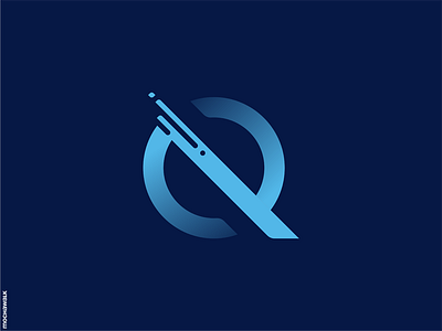 Q identity logo logodesign logomark modern q technology typography