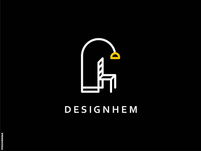 Designhem chair designhome identity lamp lineart logo logoconcept logodesign minimalist