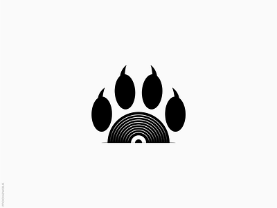 AnimalMusic Logo animal identity logo logodesign logomark music paw vinyl