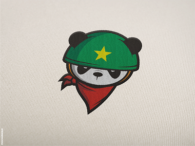 Panda Soldier animal bear identity illustration logo logodesign panda soldier