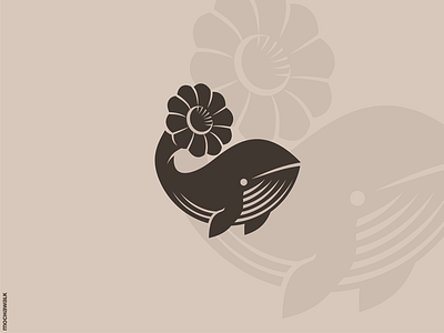 Whale Music Logo animal classic design gramophone identity illustration logo logodesign logomark music ocean sea vintage whale