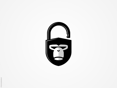 Unlockrilla Logo design gorilla icon identity logo logodesign logomark padlock unlock unlocked