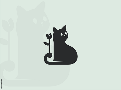 Cat & Flower Logo