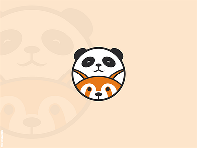 Panda & Red Panda adorable animal bear character characterdesign circle cute design identity illustration logo logodesign logomark mascot panda playful redpanda vector