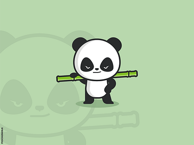 The Bad Panda asia asian bad panda bamboo characterdesign illustration logo logodesign logomark mascot oriental panda panda bear playful