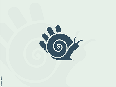 Hi Snail animal hand high five identity logo logodesign logomark snail