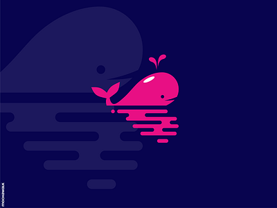 Playful Whale Logo animal cute design heart identity logo logodesign logomark ocean playful sea water ripple whale