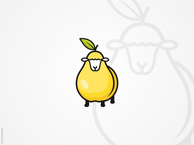 PearSheep Logo animal design fruit illustration logo logodesign logomark pear playful sheep