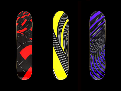 Kinetic - Skateboard Decks 3d branding c4d graphic design octane orthonormai sk8 skate skate deck skateboard truck wheel