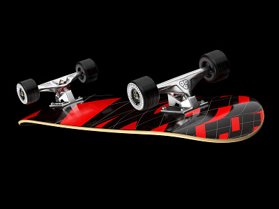 Kinetic - Skateboard Red Deck