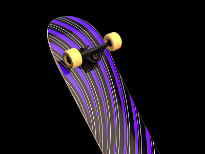 Kinetic - Skateboard Blue Deck 3d branding c4d graphic design octane orthonormai sk8 skate skate deck skateboard truck wheel