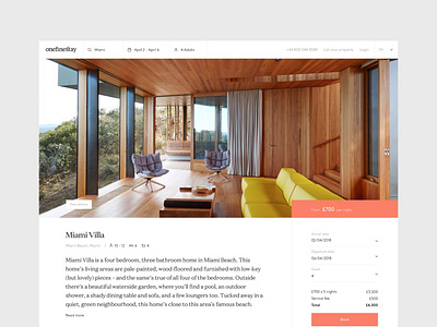Onefinestay - Property airbnb flat home house mini icons minimal page property property listing ux ui web